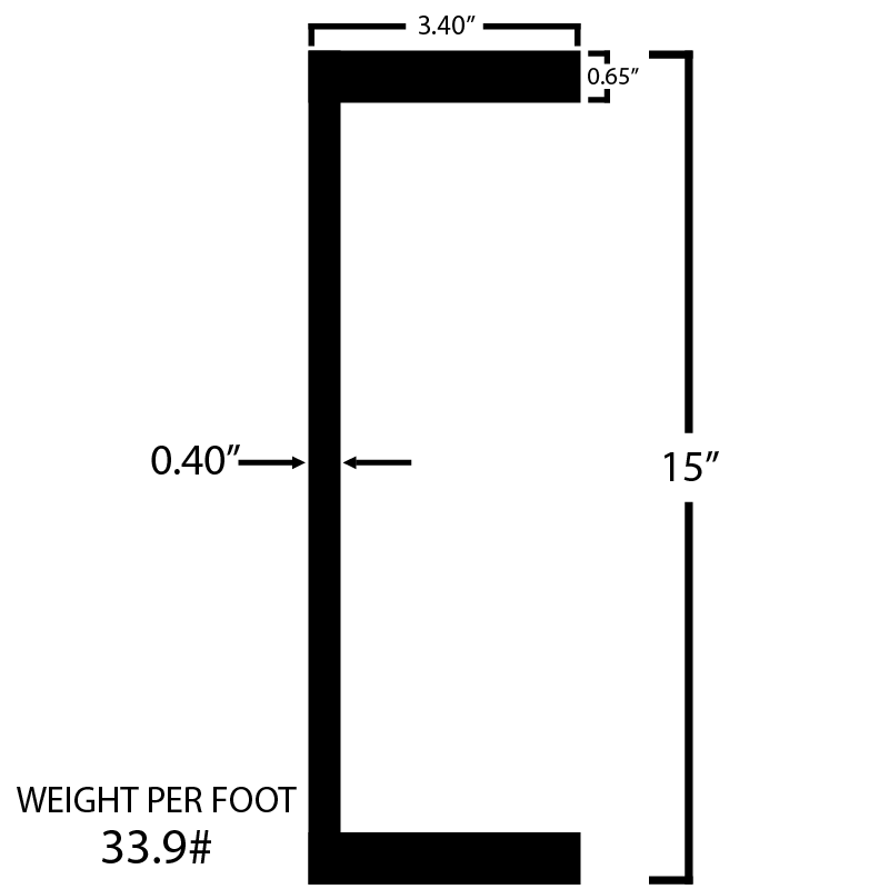 Black Steel C-Channel - Steel and Pipes Inc.