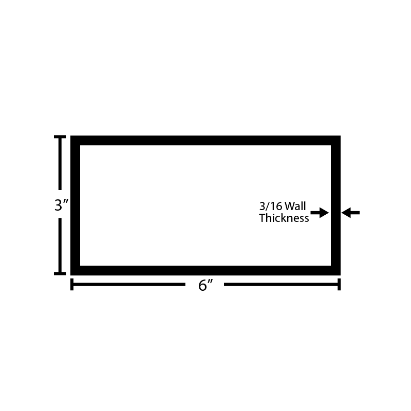 Black Steel Rectangular Tube