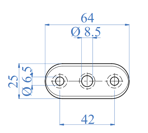 Flat Mounting Plate - Steel and Pipes Inc.