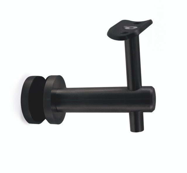 Inox Black Adjustable Glass Handrail Support - Steel and Pipes Inc.