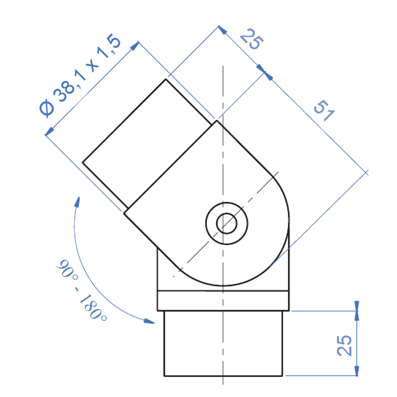 Inox® Pivotable Connector - Steel and Pipes Inc.