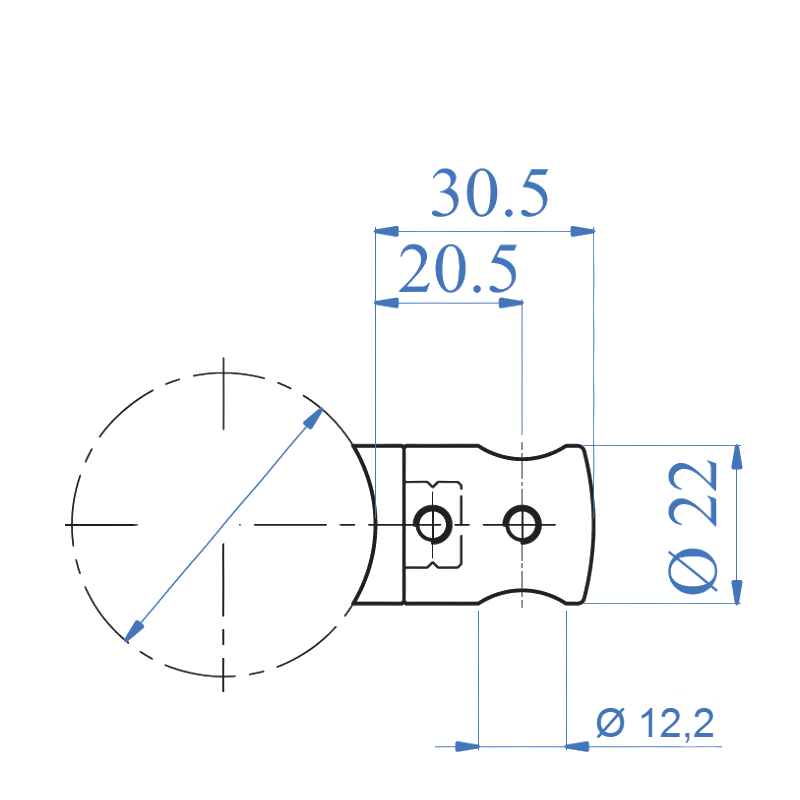 Inox® Round Bar Holder - Steel and Pipes Inc.