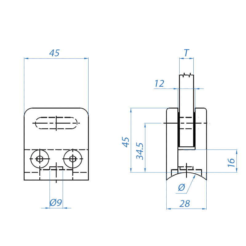 Inox® Glass Clamp - Steel and Pipes Inc.