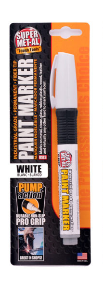 Super MET-AL Oil Base White Marker - Steel and Pipes Inc.