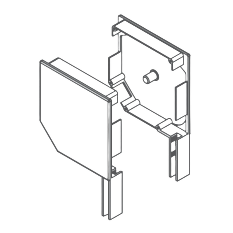 T-205 Aluminum End Cap Set 45° - Steel and Pipes Inc.