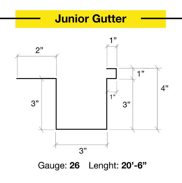 Junior Gutter - Steel and Pipes Inc.