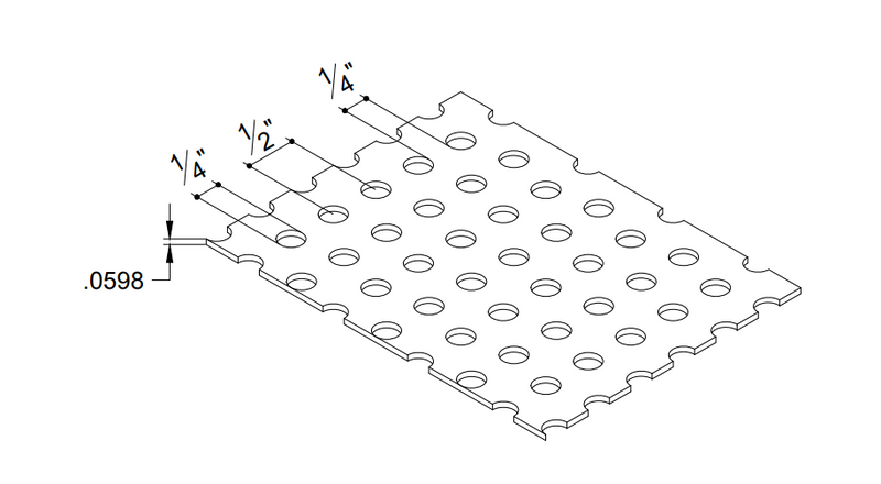 Black Steel Perforated Panel