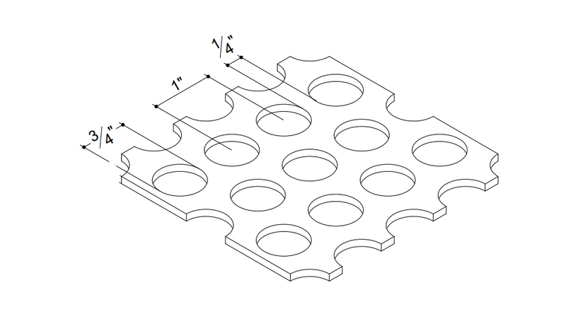 Black Steel Perforated Panel