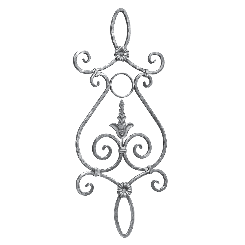 Hammered Forged Iron Panel ART475/2 - Steel and Pipes Inc.