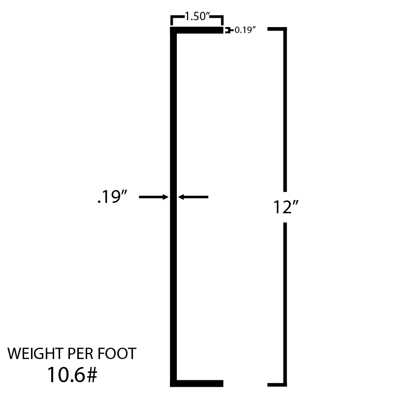 Black Steel C-Channel - Steel and Pipes Inc.