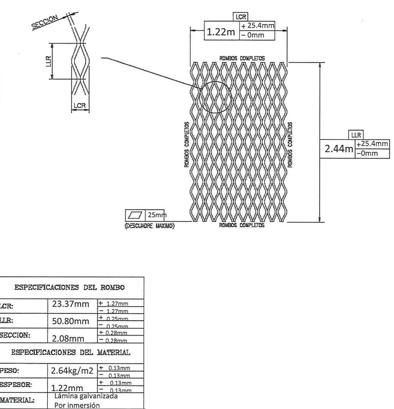 Galvanized Expanded Metal 27937 - Steel and Pipes Inc.