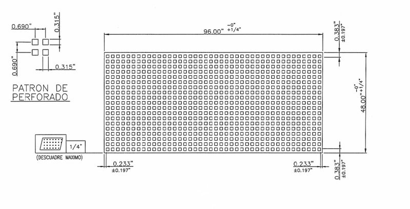 Steel Perforated Panel 117330 - Steel and Pipes Inc.