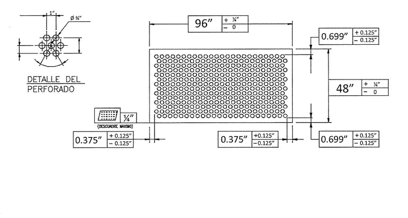 Steel Perforated Panel 124833 - Steel and Pipes Inc.