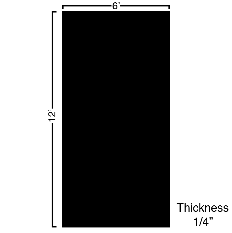 Black Steel Smooth Plate 1/4