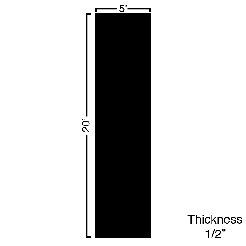 Black Steel Smooth Plate 1/2