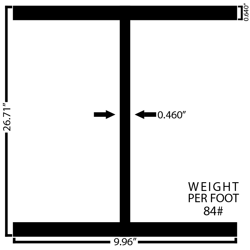 Black Steel Wide Flange Beam - Steel and Pipes Inc.