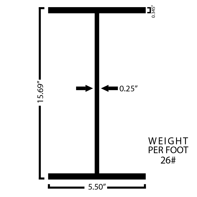 Black Steel Wide Flange Beam - Steel and Pipes Inc.