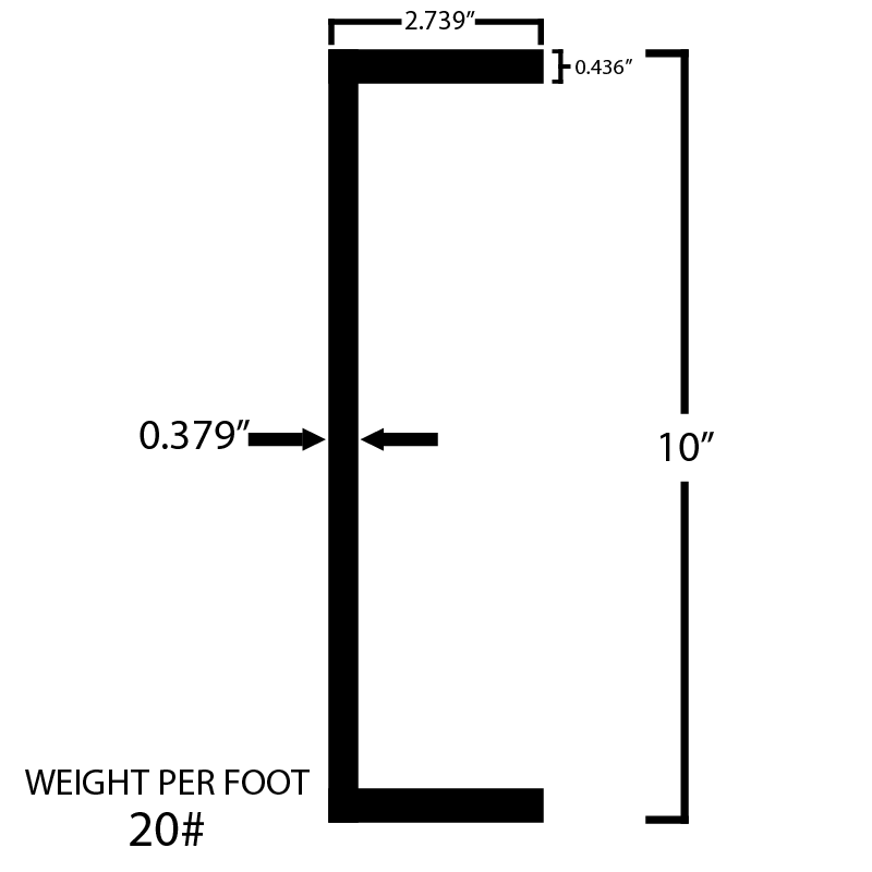 Black Steel C-Channel - Steel and Pipes Inc.