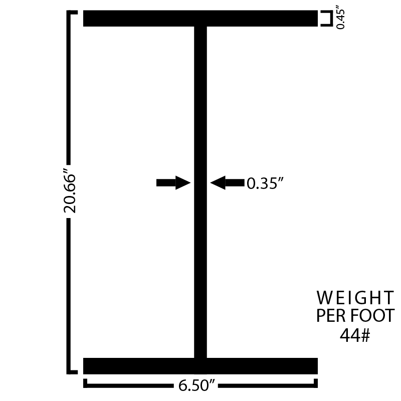 Black Steel Wide Flange Beam - Steel and Pipes Inc.