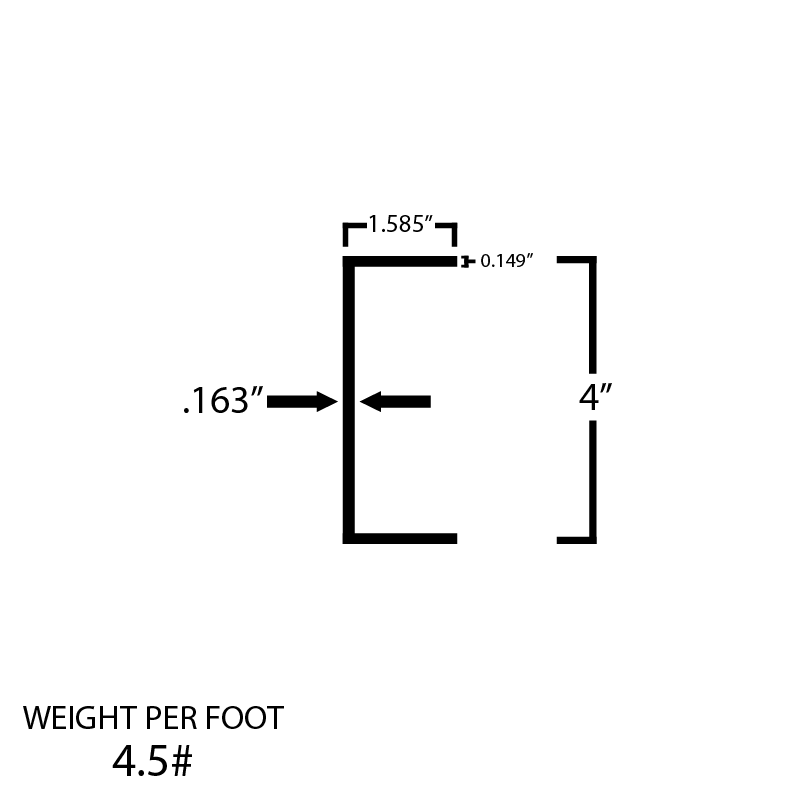 Black Steel C-Channel - Steel and Pipes Inc.