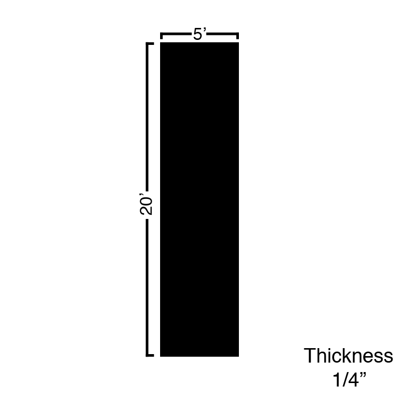 Black Steel Smooth Plate 1/4