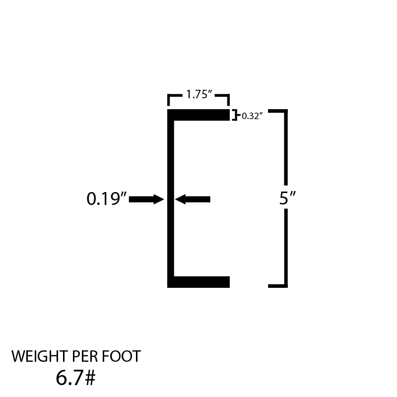 Black Steel C-Channel - Steel and Pipes Inc.