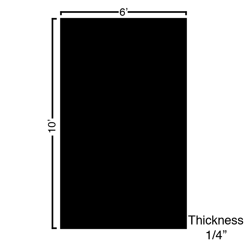 Black Steel Smooth Plate 1/4