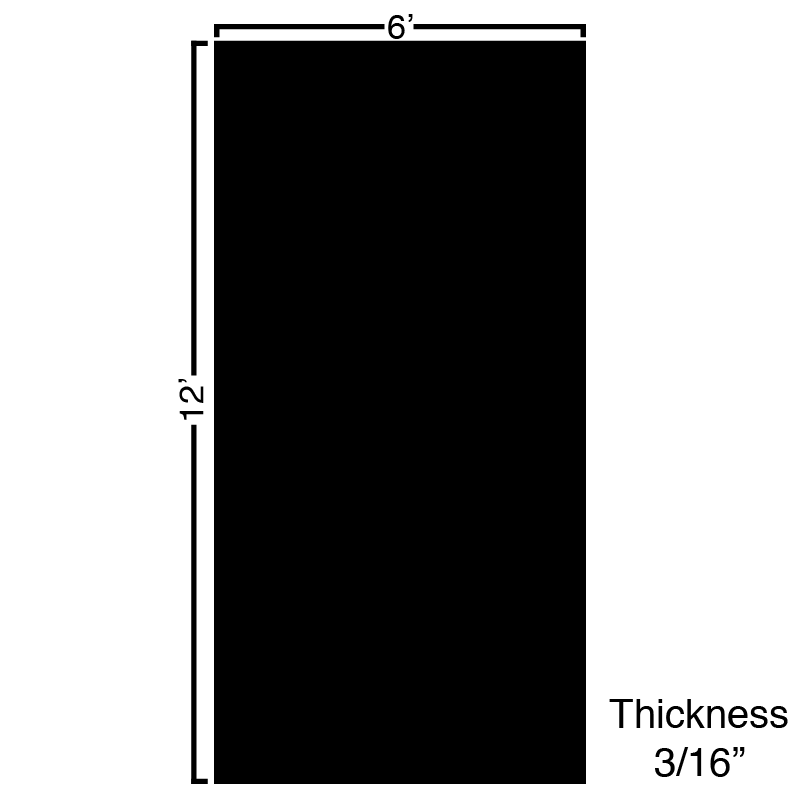 Black Steel Smooth Plate 3/16