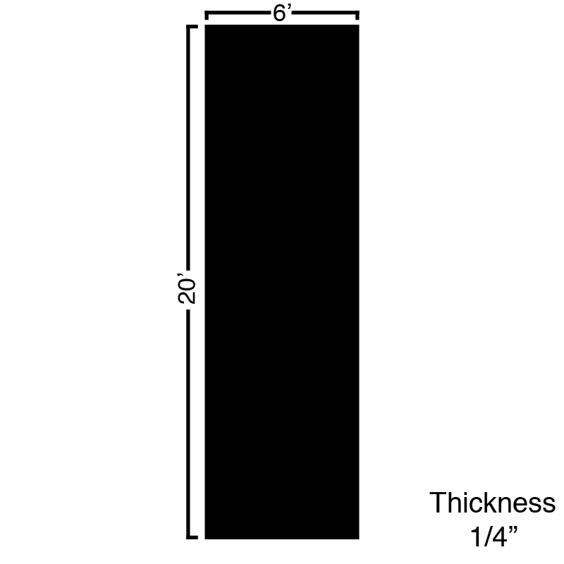 Black Steel Smooth Plate 1/4