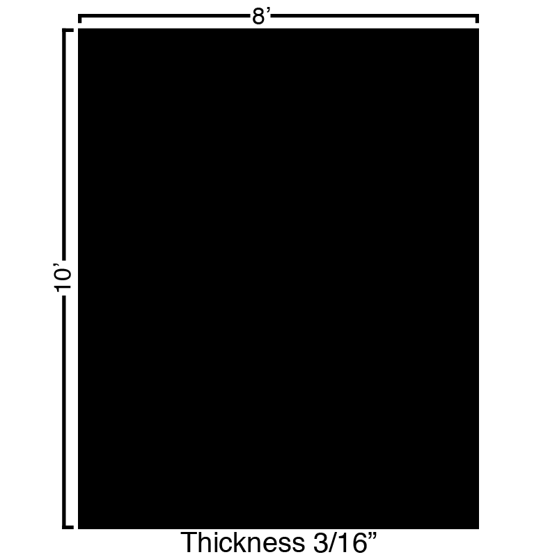 Black Steel Smooth Plate 3/16