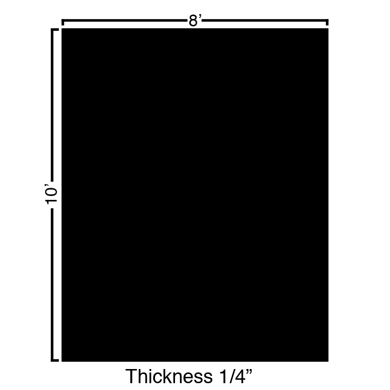 Black Steel Smooth Plate 1/4