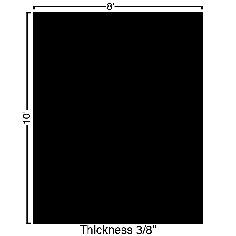 Black Steel Smooth Plate 3/8