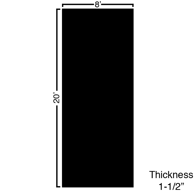 Black Steel Smooth Plate 1-1/2