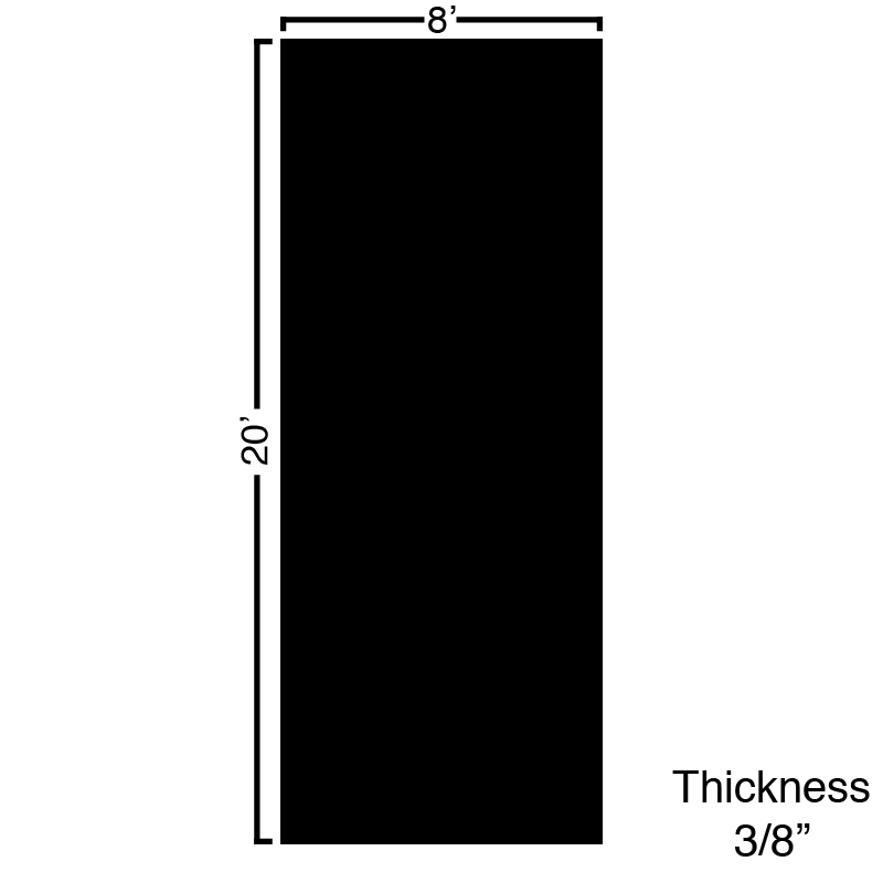 Black Steel Smooth Plate 3/8