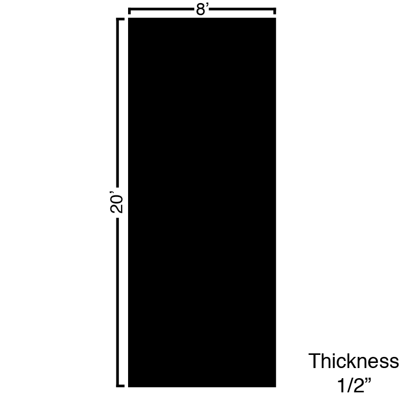 Black Steel Smooth Plate 1/2