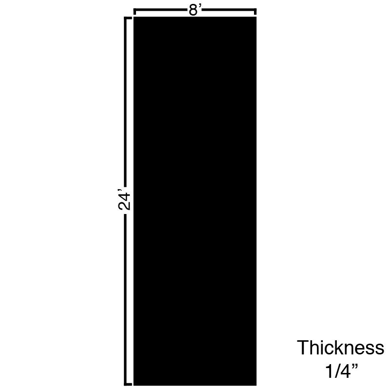 Black Steel Smooth Plate 1/4