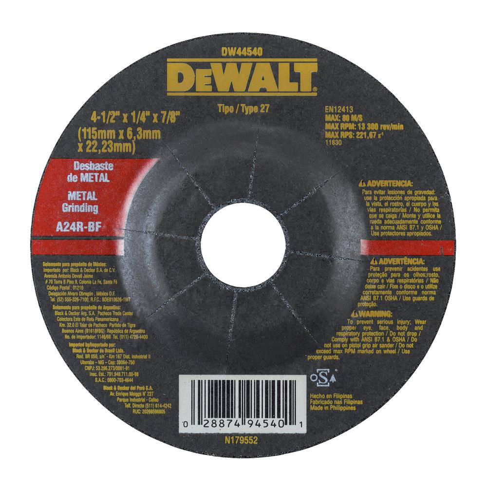 Dewalt Metal Grinding Disc Steel and Pipes Inc.