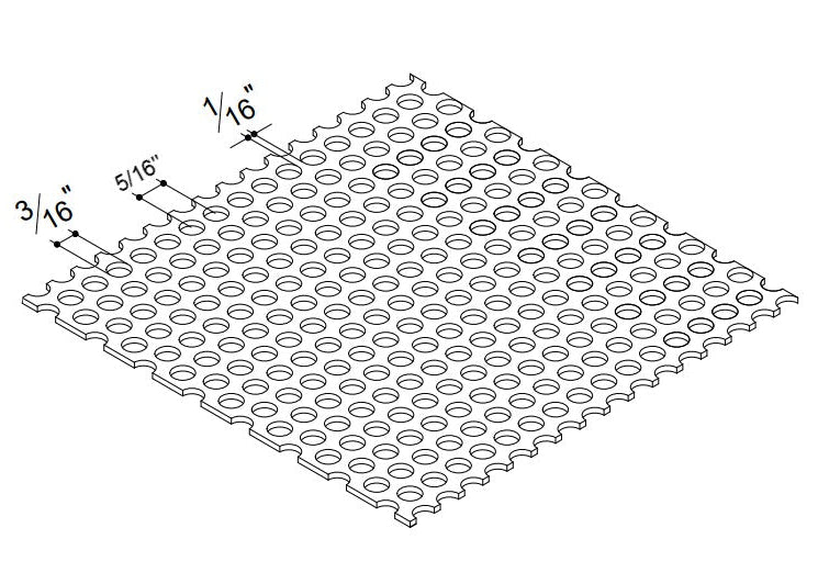 Black Steel Perforated Panel