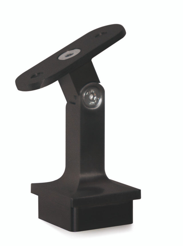 Inox Black Square Post Pivot Support - Steel and Pipes Inc.