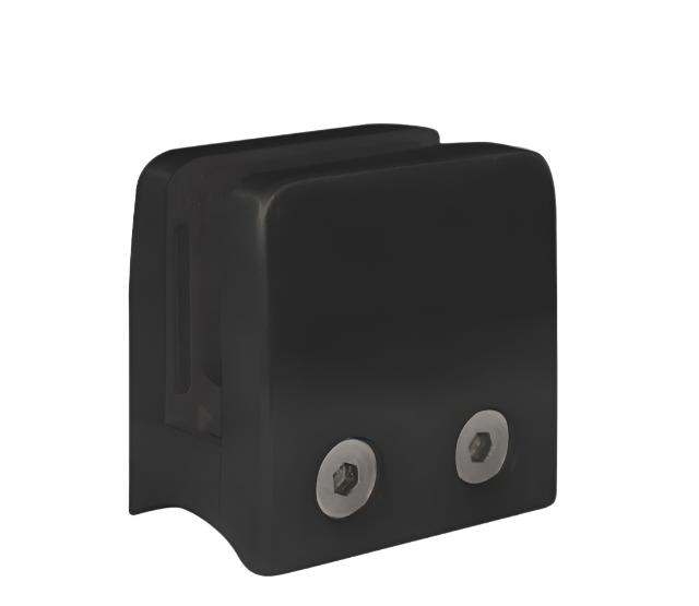 Inox Black Square Glass Clamp - Steel and Pipes Inc.