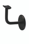 Black Round Handrail Support wall Mounted - Steel and Pipes Inc.