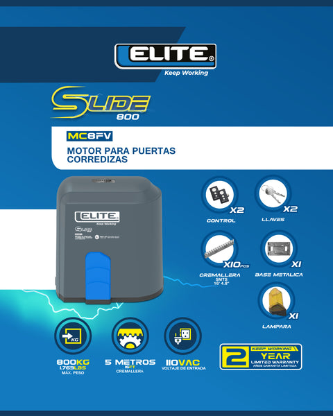 Elite Sliding Gate Motor SLIDE800FV