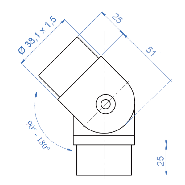 Inox® Pivotable Connector - Steel and Pipes Inc.