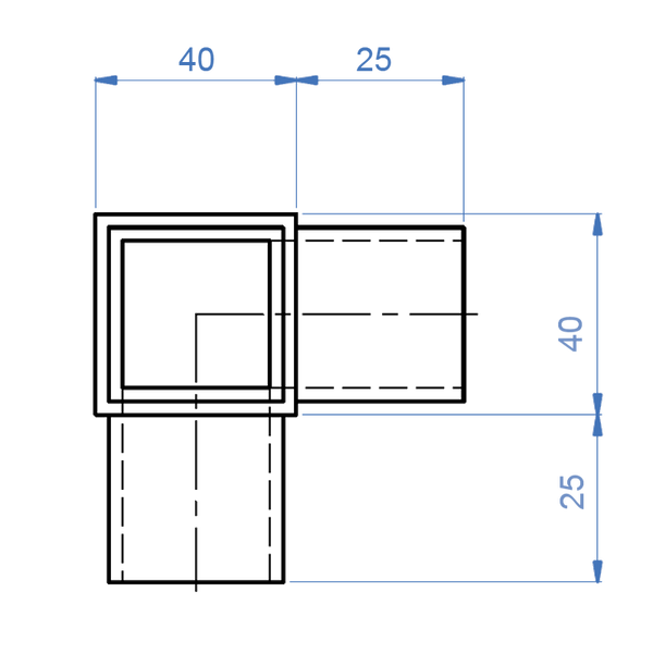 Inox® 3-Way Corner - Steel and Pipes Inc.