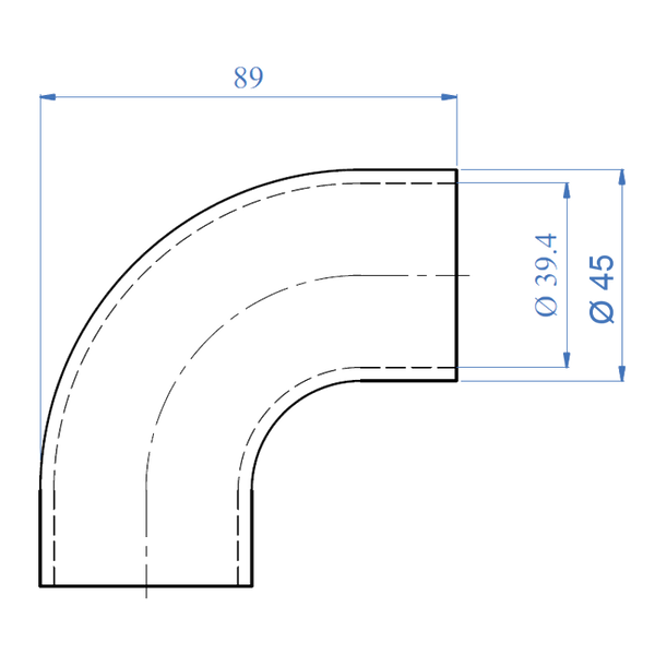 Inox® Curved 90° Elbow - Steel and Pipes Inc.