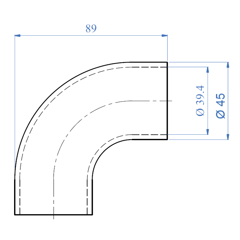 Inox® Curved 90° Elbow - Steel and Pipes Inc.