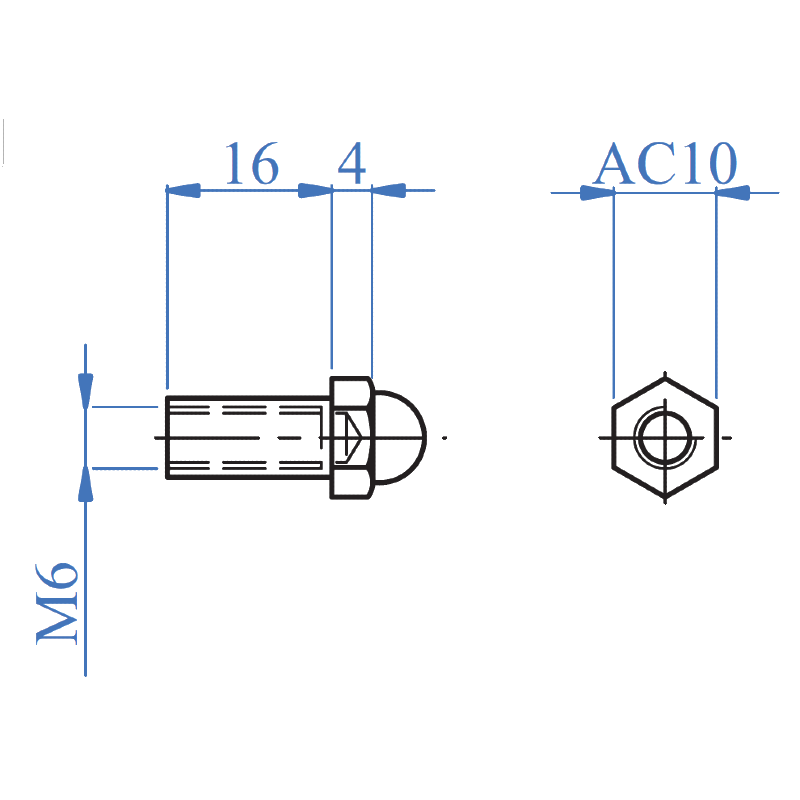 INOX ® Domed head nut - Steel and Pipes Inc.