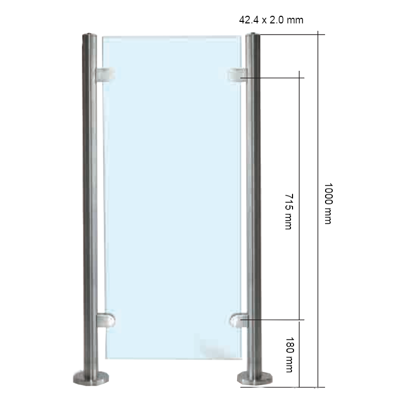 Inox® Round Section Newel End Post - Steel and Pipes Inc.