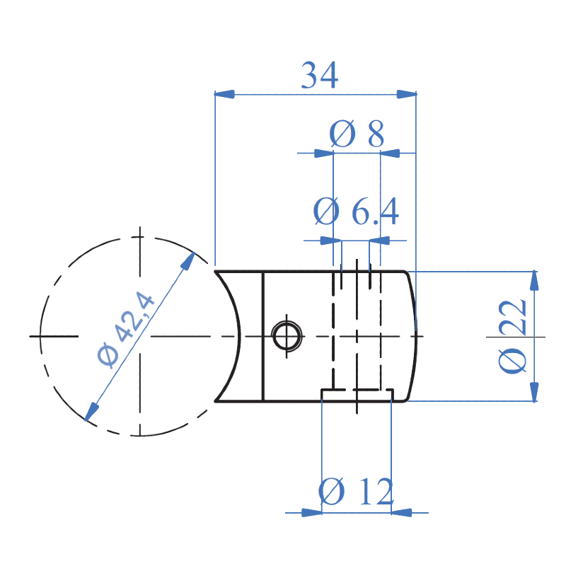Inox® Left Terminal - Steel and Pipes Inc.