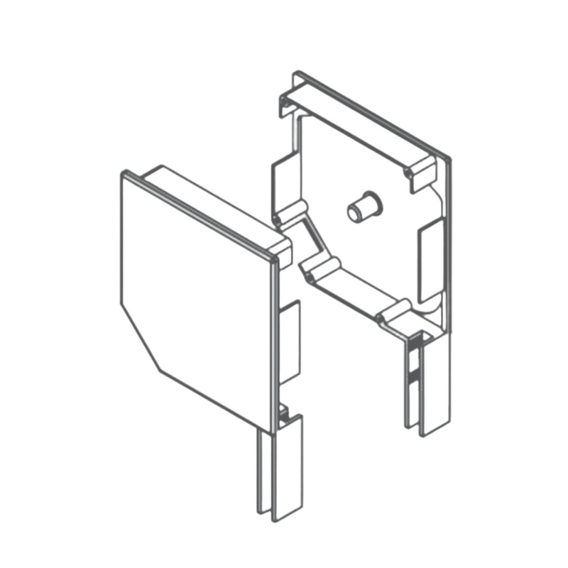T-180 Aluminum End Cap Set 45° - Steel and Pipes Inc.